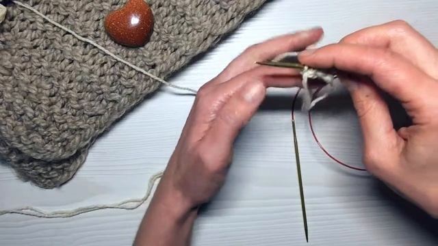 Крестообразный (болгарский) набор петель. Начало вязания (подробно) смотреть онлайн