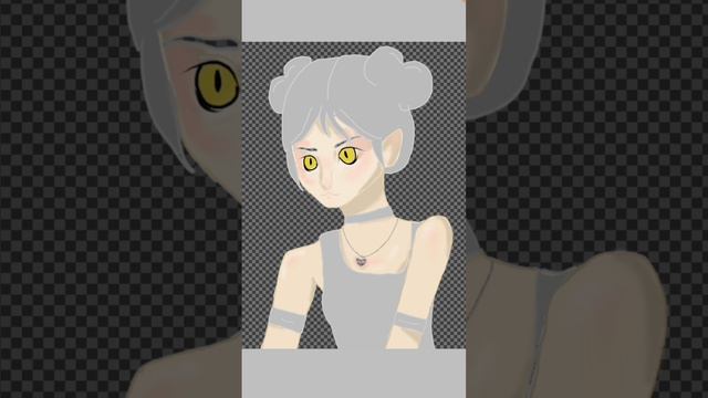 соседская кошка Боня в человеческом обличии 😍 || #котёнок #рисование