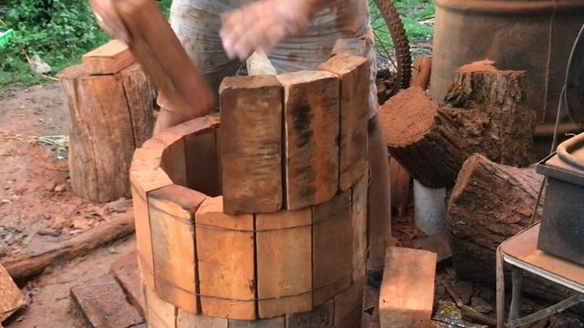 Тандыр из старого кирпича