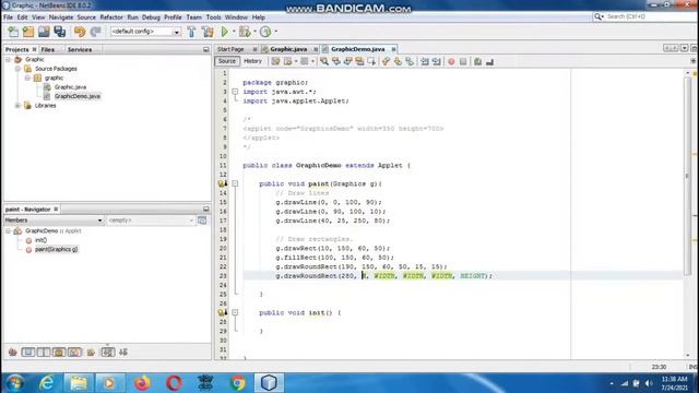 Java the complete Reference Ninth Edition (Chapter 25) Example (4) Demonstrating the Drawing Method смотреть онлайн