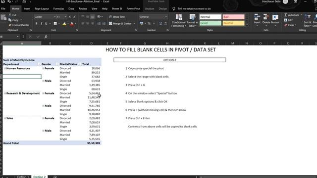 How to FILL BLANK cells in PIVOT & Data Set смотреть онлайн