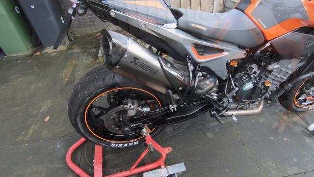 KTM 790 Duke Akrapovic Exhaust Sound With No DB-Killer