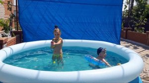 #семья #дети #басейн                                                  Я ЗА НЯНЮ. ИРГЫ В БАССЕЙНЕ