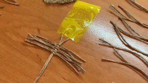 Листик или пёрышко из джутовой нити ❤️