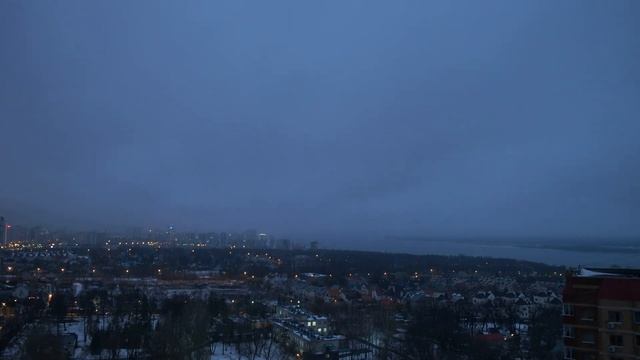 Самара, таймлапс рассвета 4K смотреть онлайн