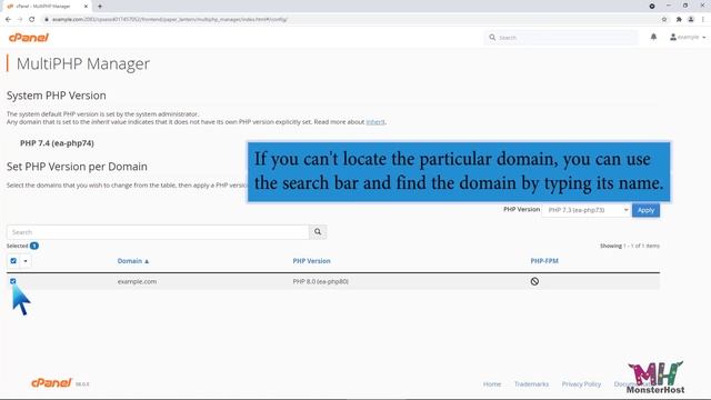 How to Reset the PHP Version to the Default Version, Using cPanel with MonsterHost смотреть онлайн
