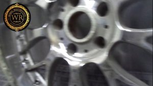 Удаление хрома с центров составных дисков, зеркальная полировка полок.