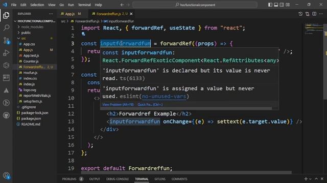 forwardRef concept in Reactjs in hindi with example for beginners. смотреть онлайн