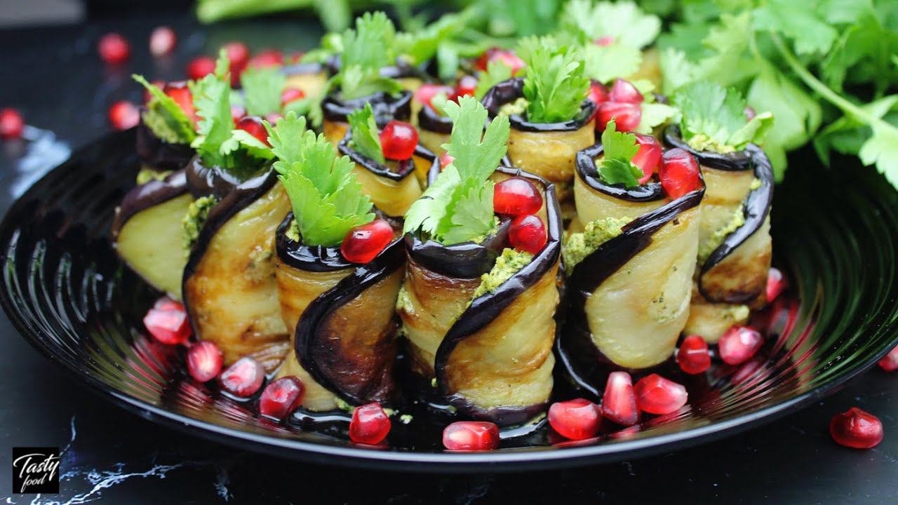 Супер ароматная Грузинская закуска! РУЛЕТИКИ ИЗ БАКЛАЖАНОВ смотреть онлайн