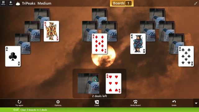 Star Club/TriPeaks Medium I/Game No 07/Clear 3 Boards in 3 Deals/ Microsoft Solitaire Collection смотреть онлайн