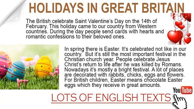 Holidays In Great Britain | Lots Of English Texts With Audio
