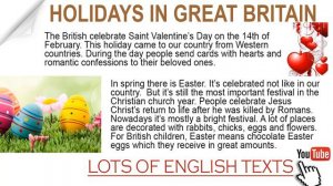 Holidays in Great Britain | Lots of English Texts with Audio
