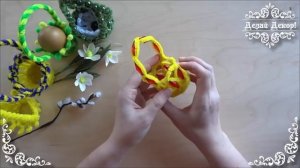 Корзинка на пасху своими руками с крупными бусинами из проволоки шенил. Делай Декор!