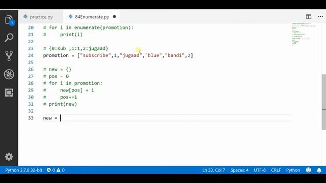 enumerate in Python || Python tutorial смотреть онлайн