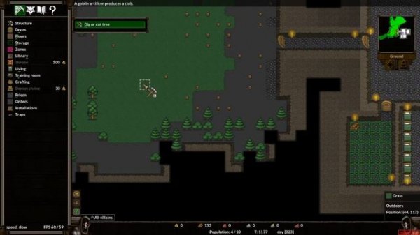 KeeperRL Alpha 32 Прохождение 01. Очень быстрое. На русском.