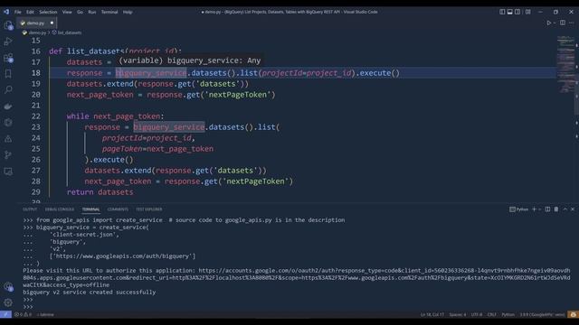 List Projects, Tables, And Datasets With Google BigQuery REST API In Python смотреть онлайн