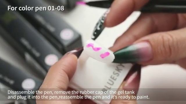 Акварельные фломастеры AQUACOLOR NAIL PEN компании Bluesky