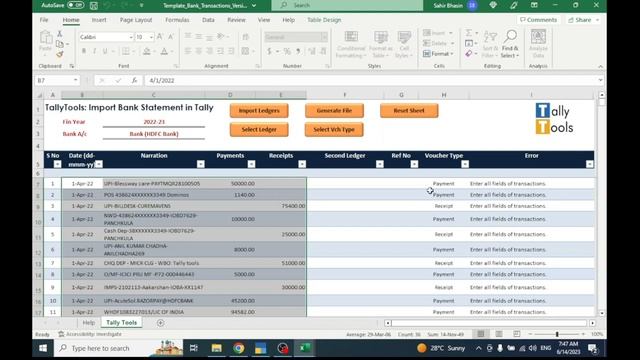Import Bank Statement in Tally #importexceltotally #exceltotally #exceltotallyimport #tally смотреть онлайн