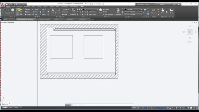 Развертка стен в Autocad