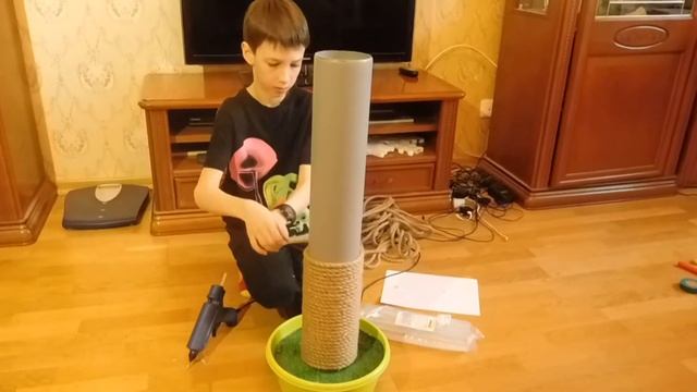 Когтеточка для кота своими руками смотреть онлайн