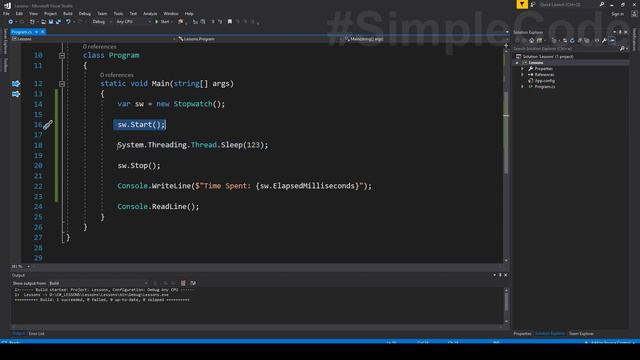 №110. C#. Как измерить время выполнения кода смотреть онлайн
