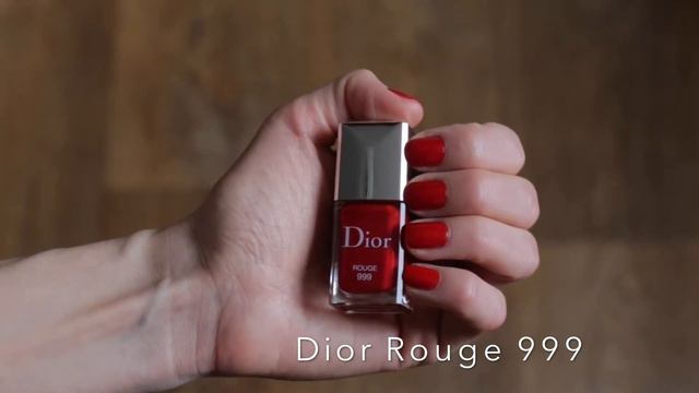 Dior Nail Polish Rouge 999 Swatch | Beauty Tutorials