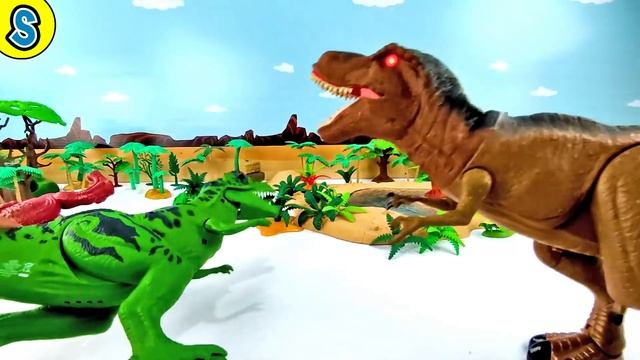 Trex Rumble! skyheart's dinosaurs tyrannosaurus rex battle jurassic world fight jungle смотреть онлайн