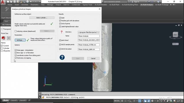 7. обучалка.Faro.As-Built.for.AutoCad Basic Analysis Tools CylindricalAnalysis смотреть онлайн
