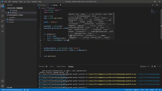 Making Wordle in Python Using Tkinter смотреть онлайн