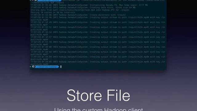 Xanadu Real Time Streaming Video Data Archiving for Hadoop Analysis Demo смотреть онлайн