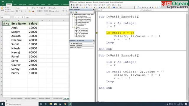 Do Until Loop VBA Excel | Excel VBA Loops in Hindi | Do Until Loop in VBA in Hindi | Gyan Ocean смотреть онлайн