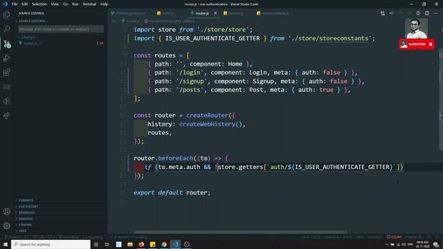97. Apply Navigation Guards for authentication and Routing page in Vue js 3 | Vue 3 смотреть онлайн