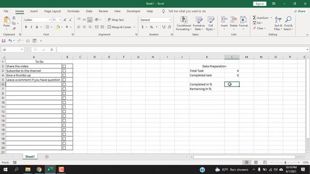 How To Insert Progress Chart in To Do List In Excel смотреть онлайн