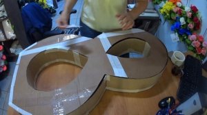 восьмерка из картона Цифра из картона Цифра восемь единорожка из картона