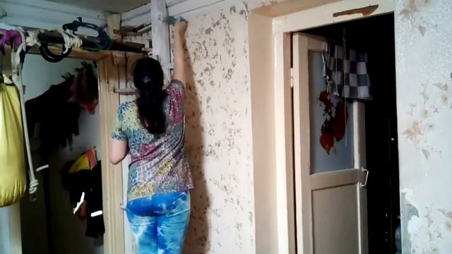 Декоративная штукатурка из обычной гибсовой. Пробный участок стены. смотреть онлайн