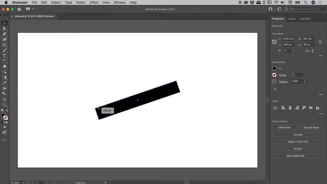 Lock Rotation Changes in Illustrator to 45 Degrees смотреть онлайн