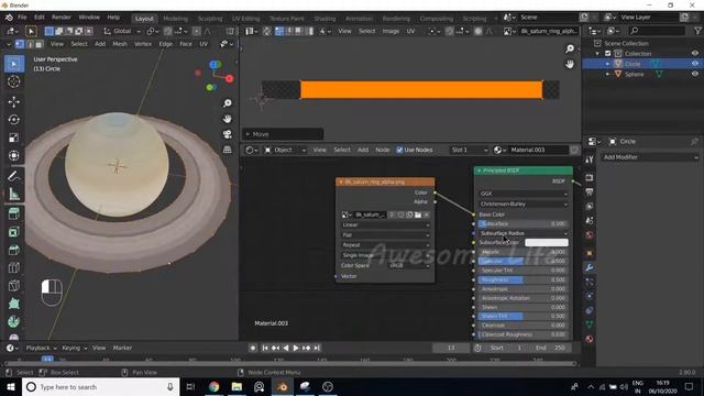 How to draw Saturn in Blender? | Modeling Saturn Planet in Blender | Eevee | Blender Tutorial смотреть онлайн