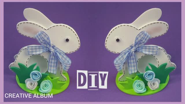 Бонбоньерка "Кролик". Пасхальные поделки. смотреть онлайн