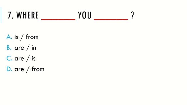 TEST-1 O'zingizni sinab ko'ring! inglizcha test (Am, is, Are) смотреть онлайн