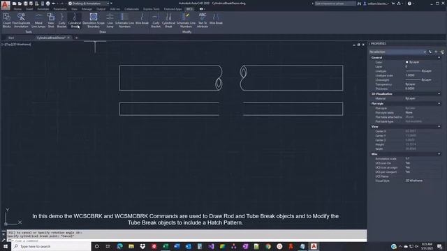 Cylindrical Break 2020 App Demo ver: 2020.2.0.0 | AutoCAD 2020 смотреть онлайн