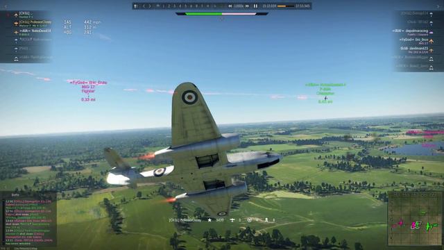 War Thunder Meteor mk.4 vs Mig 17 смотреть онлайн