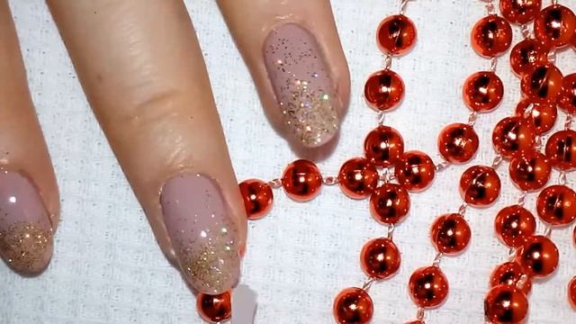 Нюд 2015 /Маникюр на Рождество / Новый Год / Nail Art Tutorial смотреть онлайн