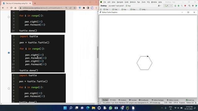 NPTEL The Joy of Computing using Python week 7 quiz assignment answers with proof of each answer смотреть онлайн