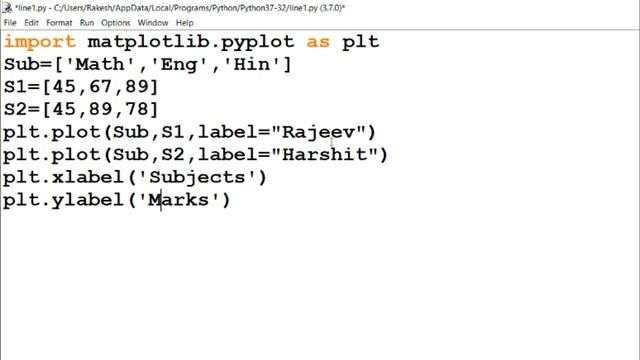 Python Tutorial in Hindi #28: Program to plot 2 line in a single Graph using matplotlib смотреть онлайн