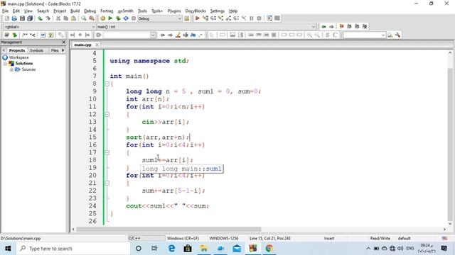 Mini-Max Sum "Problem Solving HackerRank" смотреть онлайн