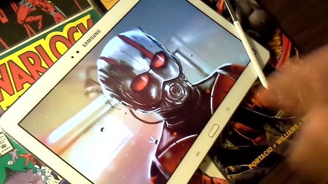 Ant Man Drawing on Samsung Galaxy note tablet смотреть онлайн