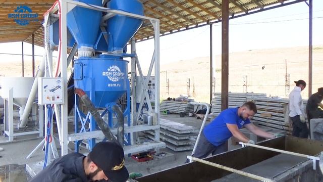 Запуск линии АСМ-100 КА в Грозном. Производство неавтоклавного газобетона смотреть онлайн