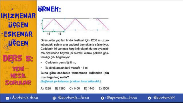 İKİZKENAR ÜÇGEN-EŞKENAR ÜÇGEN (5.DERS: YENİ NESİL PROBLEMLER 1.BÖLÜM) смотреть онлайн