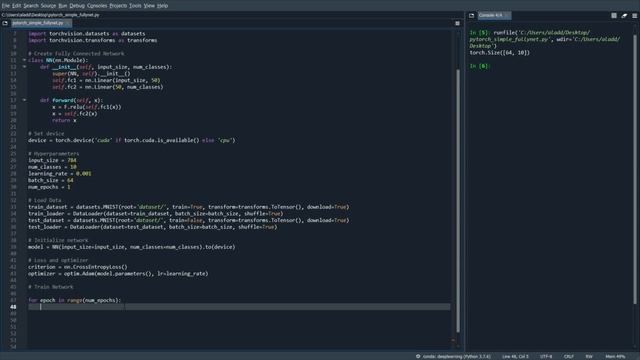 Pytorch Neural Network example смотреть онлайн