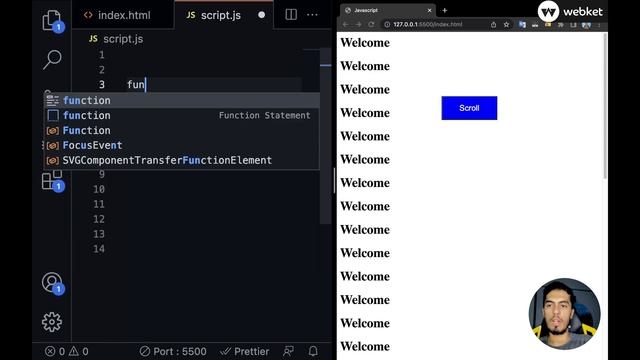 JS 78: Scroll the screen by amount | تحريك الشاشة بمقدار معين смотреть онлайн